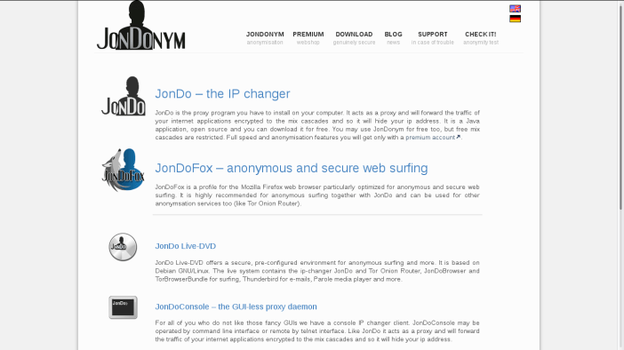 Navega de forma anónima con JonDo