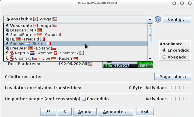 Navega de forma anónima con JonDo
